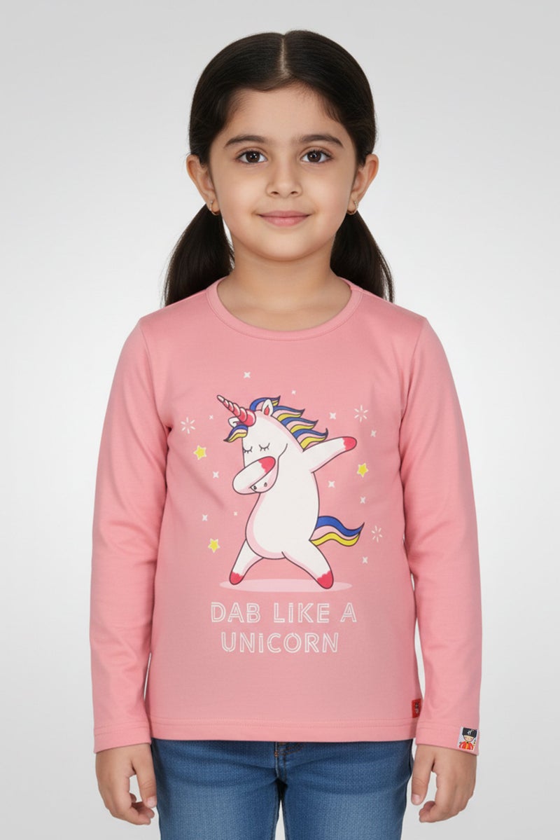 Hamleys Toddlers Girl Long Sleeve Graphic Print T-Shirt, Pink - Image 1