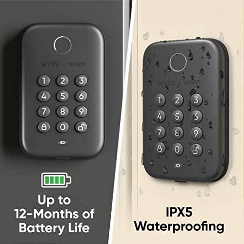 Wyze Auto-Lock Bolt, Fingerprint Keyless Entry Door Smart Bluetooth Deadbolt Replacement, Backlit Keypad, IPX5 Weatherproof, in-App History and Scheduled Access, BHMA, UL 20-Min Fire Rated - Image 5
