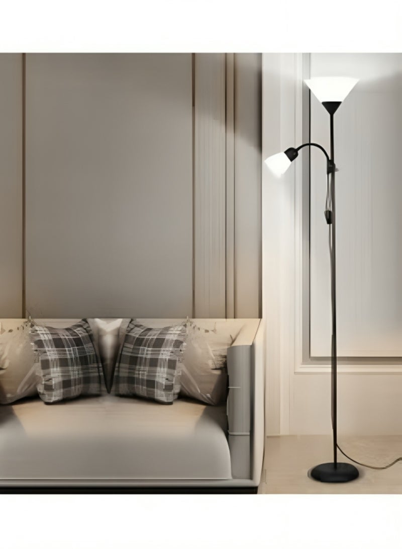 PRIMO PLUS مصباح قراءة أرضي، مصدر ضوء LED، عاكس الضوء الأبيض، مصباح ديكور منزلي حديث للمكتبة/غرفة النوم/غرفة المعيشة - Image 2