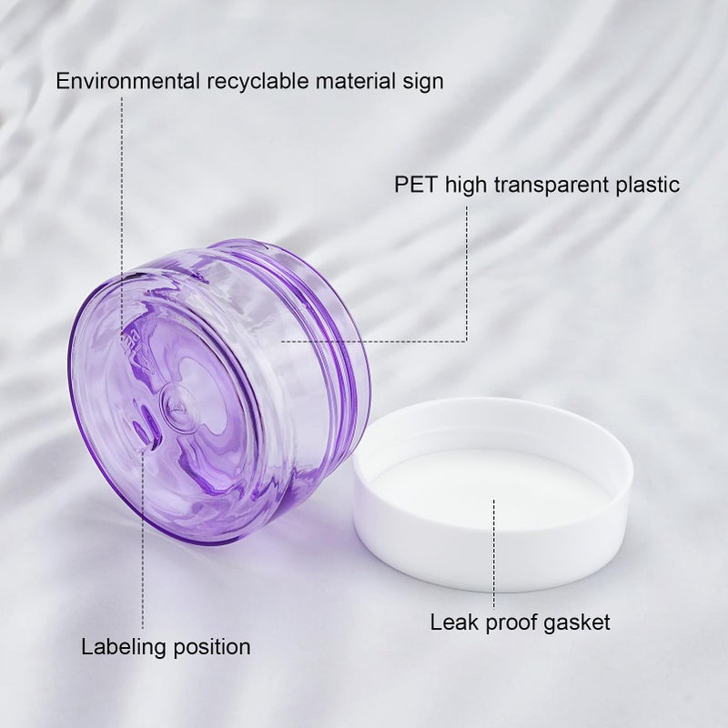 Cosywell Travel Cream Jars for Toiletries TSA Approved 0.7oz 4 Pack Refillable Cosmetic Containers Leak-proof Plastic Travel Size Containers with Lid for Lotion Makeup Cosmetics (4 color) - Image 3