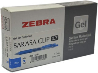Zebra 0.7 Sarasa Clip Gel Ink Rollerball Pen 12 Pieces Set - Blue - view 3