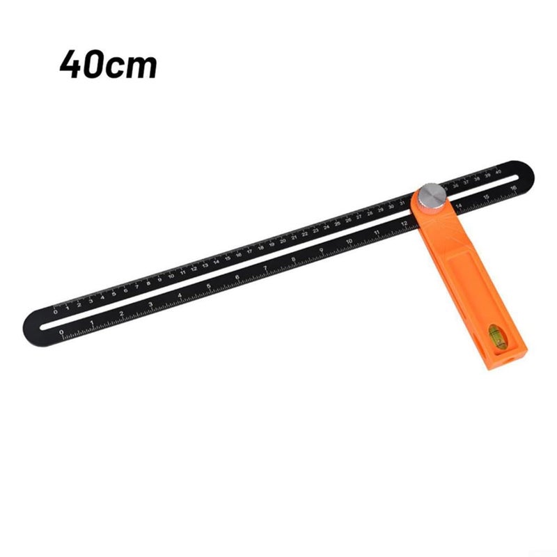 40cm Aluminum Alloy Angle Ruler Set With Tri Square Sliding T Bevel And Level Ruler For Woodworking Construction - Image 3