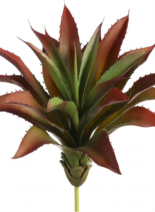JUSTOYOU Large Artificial Succulents Aloe Plants Real Touch Fake Flowers Unpotted for Home Wedding Festival Arrangement (1, Green-Red) - Image 1