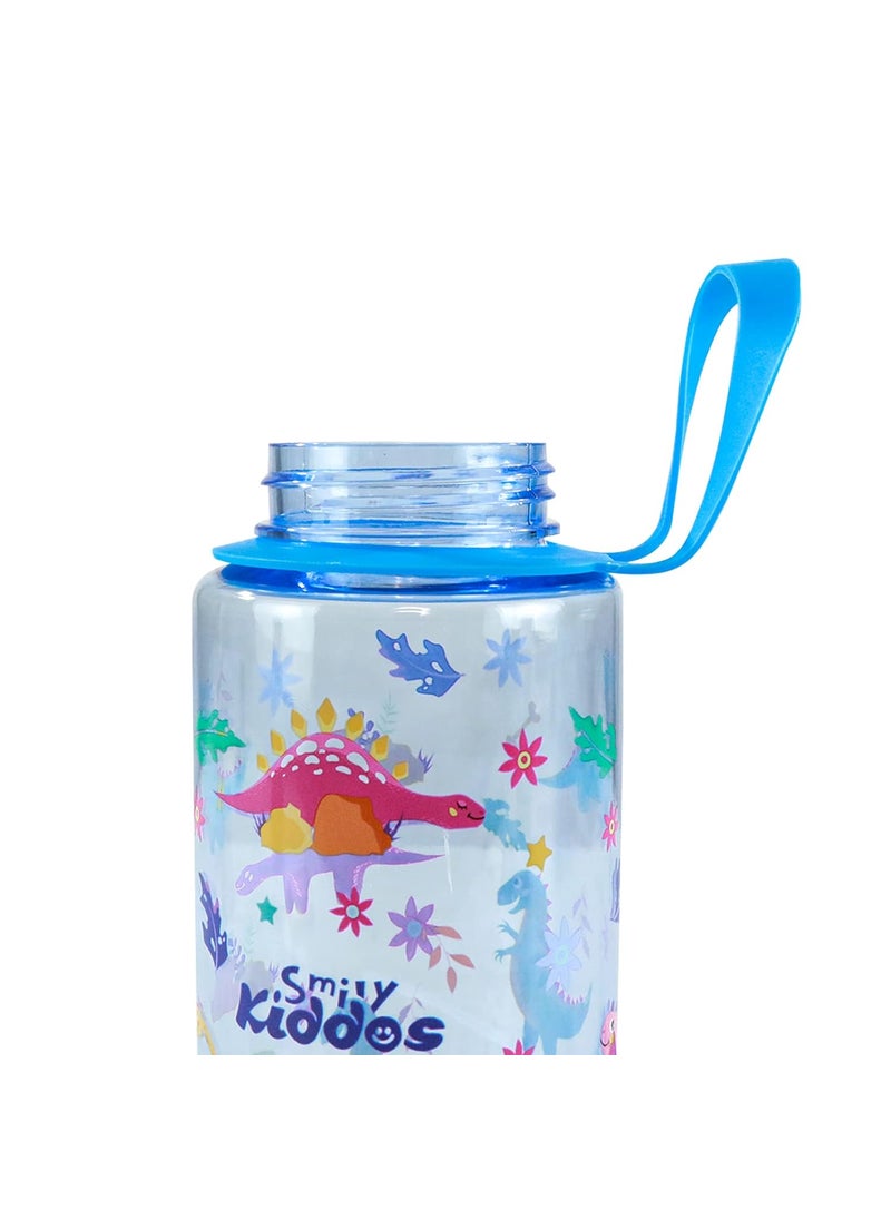 SMILY KIDDOS - Smily Kiddos Dino Theme Blue Sports Water Bottle Blue BPA Free Water Bottle Non Toxic Water Bottle for Adults Water Bottle For Gym and Outdoor - Image 1