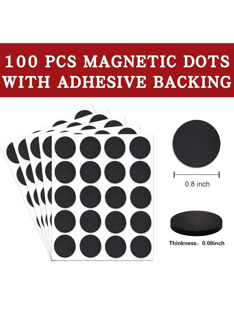 Self Adhesive Magnet Dots,Round Magnets with 3M Strong Adhesive Backing,Magnet Circles,Magnetic Tape, Magnet Stickers,Perfect for DIY, Art Projects, whiteboards & Fridge (100PCS) - Image 3