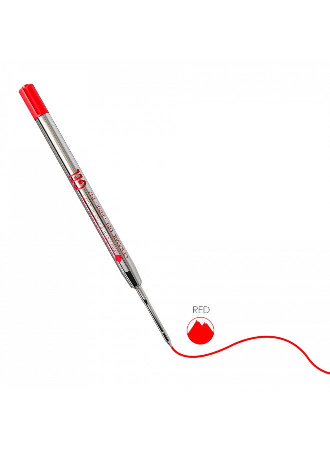 Monteverde Capless Gel Ballpoint Refill to Fit Parker Ballpoint Pens, Fine Point, Red, 2 per Pack (P422RD) - Image 2