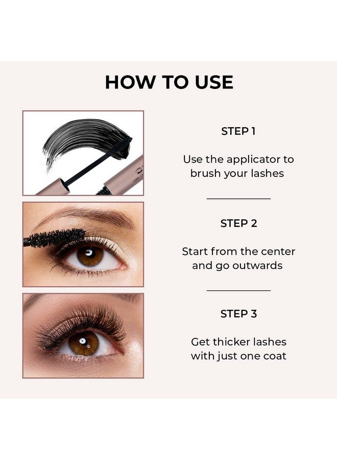 INCOLOR Dense Mascara, Lengthening Smudge Proof, Water Resistant, Liquid Lash Extending Tubing, No Clump Flakes Fades, Full-Size Black Eye Mascara For Girl And Women 9Ml - Image 4