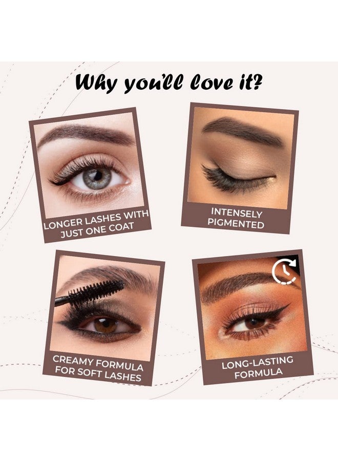 INCOLOR Dense Mascara, Lengthening Smudge Proof, Water Resistant, Liquid Lash Extending Tubing, No Clump Flakes Fades, Full-Size Black Eye Mascara For Girl And Women 9Ml - Image 3