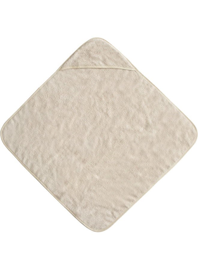 mushie Baby Hooded Towel | Organic Cotton (Fog) - Image 2
