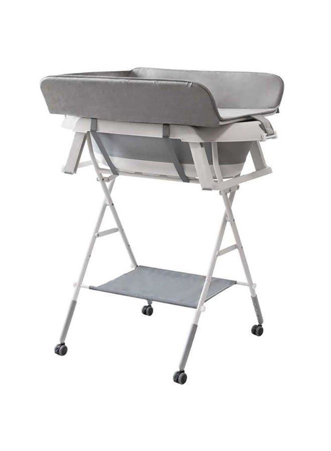 Bumble & Bird 2 In 1 Portable Baby Changing Table And Bath Tub Foldable Changing Table Dresser Changing Station For Infant - Image 1
