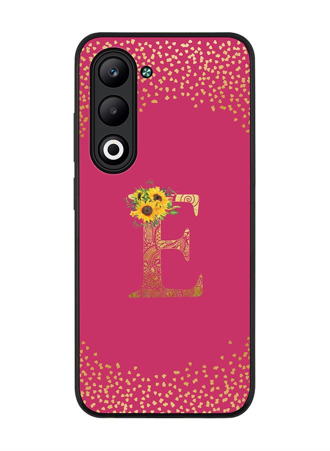 Stylizedd For Oppo A5 5G / A5 4G Case,Slim fit Camera Protection, Shockproof Thin Phone cover  - Custom Floral Monogram - E ( Deep Pink )