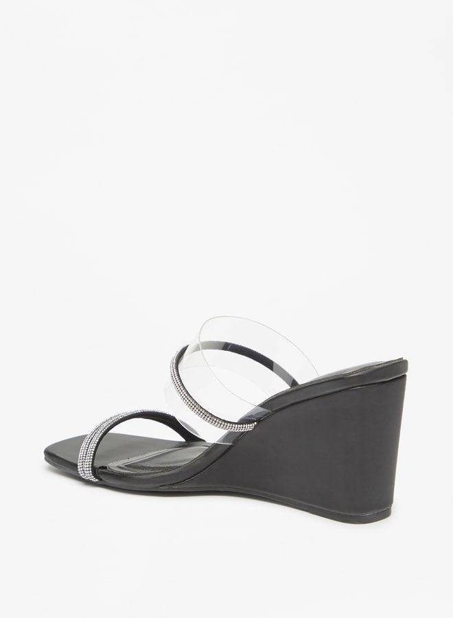 Flora Bella By Shoexpress Women's Embellished Slip-On Sandals With Wedge Heels Ramadan Collection  - Image 2