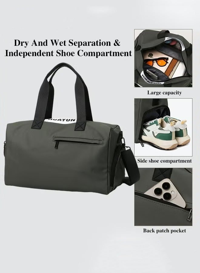 ميكسد متعددة الوظائف حقيبة حمل حقيبة الجسم مع قدرة كبيرة على فصل الرطب والجاف ، مربع الأحذية ، وسحب قضيب ، ومناسبة للسفر في الأعمال التجارية على المدى القصير - Image 2