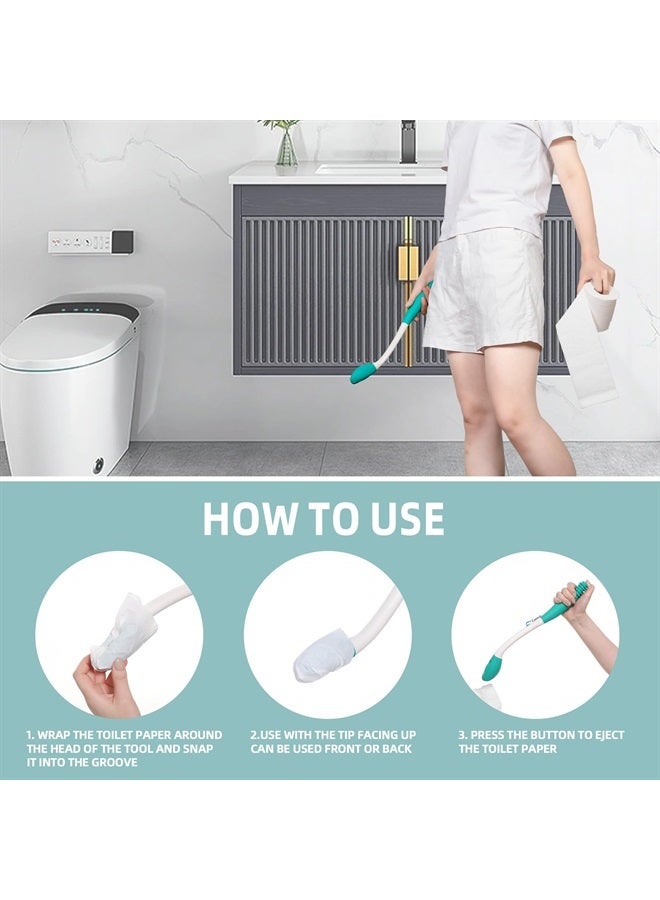 Fanwer Toilet Aids for Wiping - 15.7" Long Reach Comfort Butt Wiper Tools - Bathroom Bottom Buddy Wiping Self Assist for Disabled,Elderly,Pregnant,Overweight People and Back Surgery Recovery (2 Pack) - Image 4