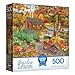 RoseArt Bigelow Illustrations Harvest at The Cabin 500 Piece Jigsaw Puzzle Autumn Scene Puzzle for Adults - Image 3