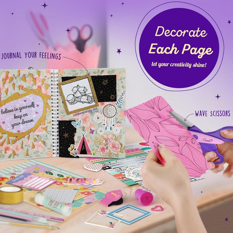 ONE TO FOUR Globally trusted affordable quality 2-Pack DIY Journal Kit - Gifts for Girls Ages 8 9 10 11 12 13 14 Year Old - Cool Birthday Gifts Ideas for Girls - Art & Crafts for Tween Kid - Teen Girl Trendy Stuff - Scrapbook & Diary Supplies Set Quick available purchase options - Image 4