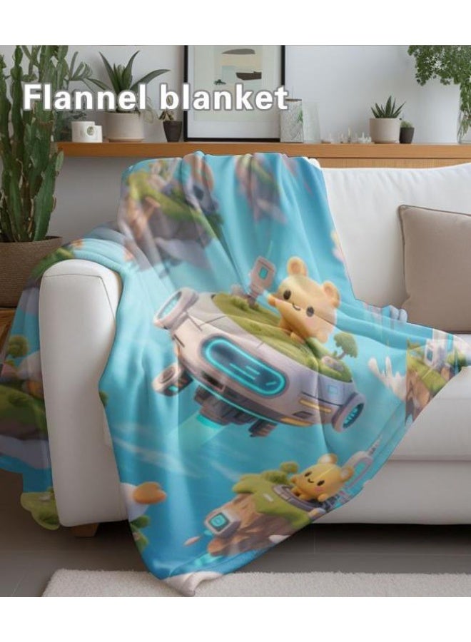 general Baby and children's cartoon flannel thin blanket (warm and comfortable, suitable for sleep, game use) 70cm*100cm