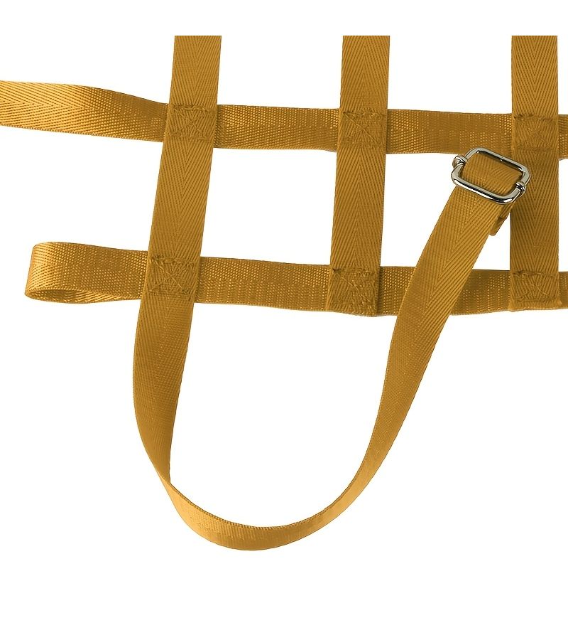 شبكة نافذة داخلية للسيارة بحجم 17 × 23 بوصة، نمط شريطي، شاشة نافذة متينة من النايلون، مثالية لسباقات القيادة، للاستخدام الزخرفي، نمط رائع يناسب معظم السيارات، اللون الأصفر - Image 3