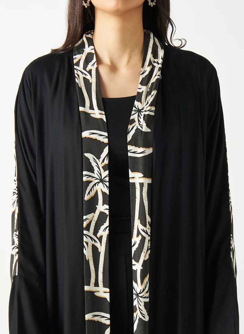 Hadiyath Al Madinah Printed Abaya with Hijab - HM