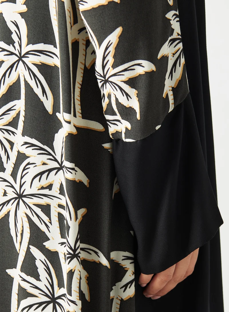Hadiyath Al Madinah Printed Abaya with Hijab - HM