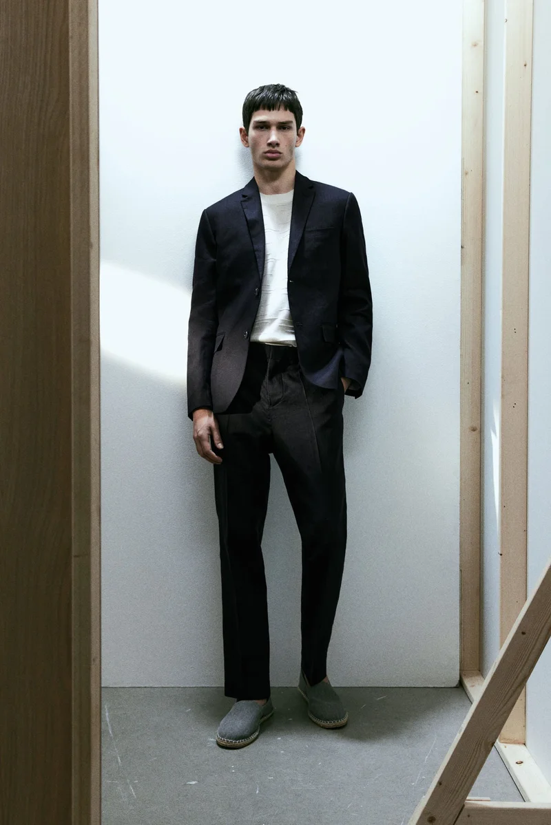 H&M Slim Fit Linen suit trousers