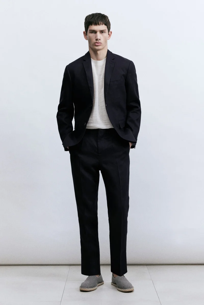 H&M Slim Fit Linen suit trousers