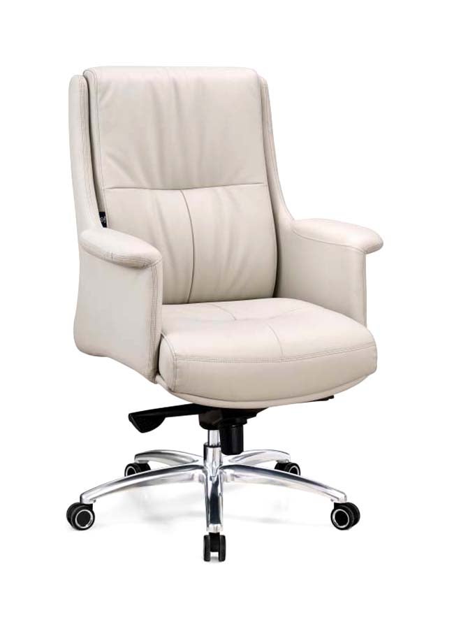 NEO FRONT FURNITURE Low Back Office Chair – Executive Leather Chair with Height Adjustment, 360° Swivel & Thick Cushion for Office & Reception ( B376 )