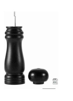 Generic A traditional refillable salt or pepper grinder with an adjustable mechanism, featuring a classic black pepper mill design. Perfect for adding freshly ground seasoning to your meals with ease and style.  - Image 4