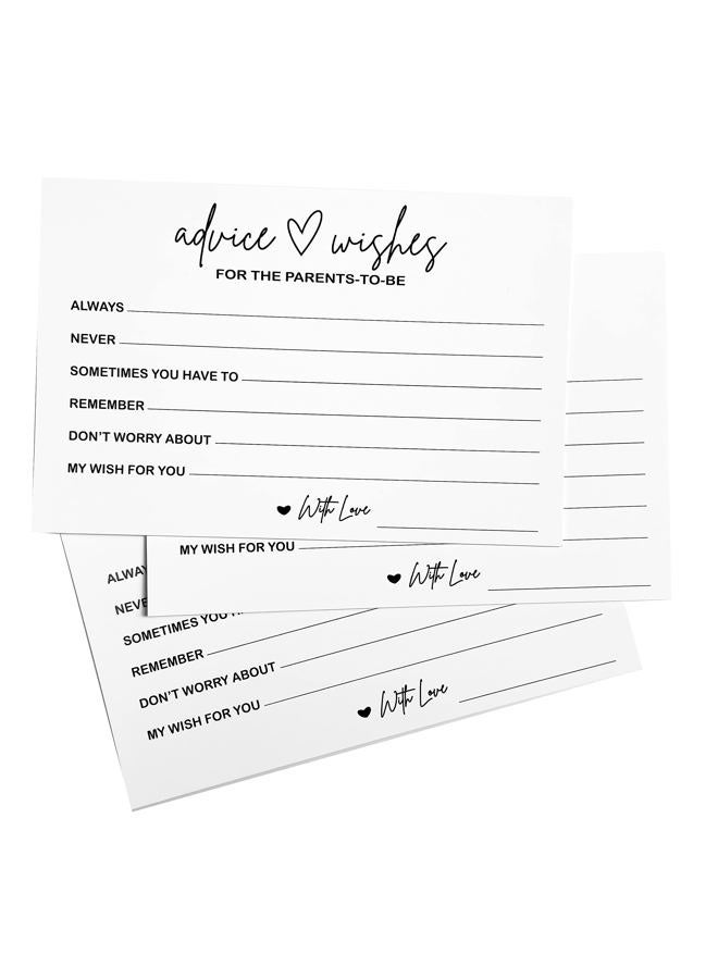 RXBC2011 Advice and Wishes Cards for the parents to be Babyl Shower Games Card Advice card for new Mommy and Daddy Pack of 50 type2 - Image 5