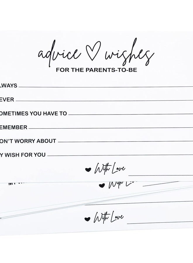 RXBC2011 Advice and Wishes Cards for the parents to be Babyl Shower Games Card Advice card for new Mommy and Daddy Pack of 50 type2 - Image 4