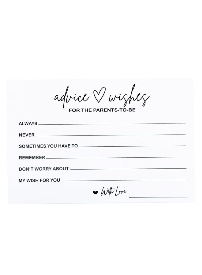 RXBC2011 Advice and Wishes Cards for the parents to be Babyl Shower Games Card Advice card for new Mommy and Daddy Pack of 50 type2 - Image 2