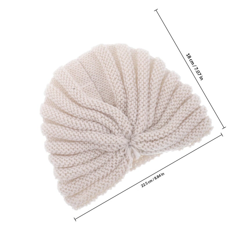Womens Winter Knit Bucket Hat Soft Cream Beanie Lightweight Warm Crochet Skull Cap - Image 3