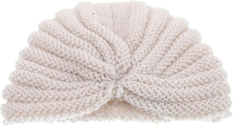 Womens Winter Knit Bucket Hat Soft Cream Beanie Lightweight Warm Crochet Skull Cap - Image 1