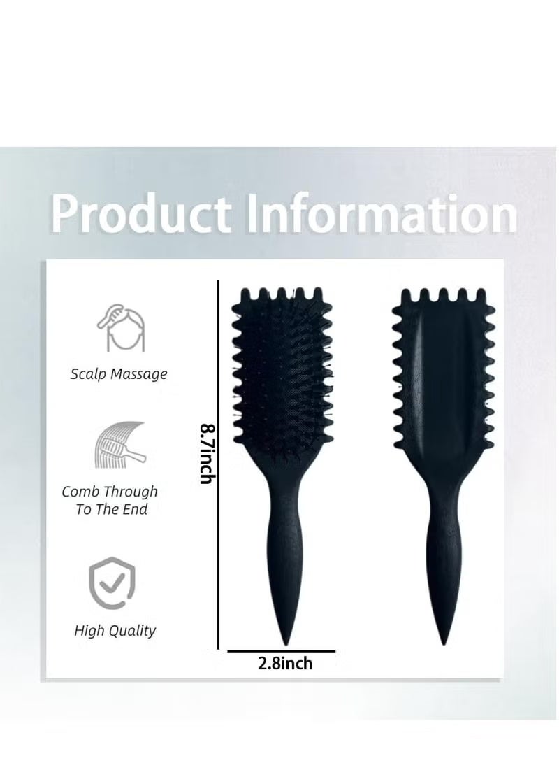 Gecomo 2025 Newest Bounce Curl Brush, Bounce Curl Defining Brush, Curl Defining Brush, Hair Brush Styling Brush, Shaping and Defining Curls for Women and Girls (Color: Black) - Image 3