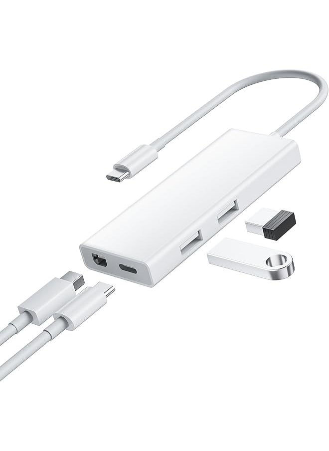 erorex - Usb C To Mini Displayport Adapter 4K 60Hz Usb Type C Thunderbolt 3 4 To Mdp Mini Dp Cable With Pd 65W Charging Port And 2 Usb 3.0 Port Ideal For Macbook Pro Air Imac Mac Mini - Image 1