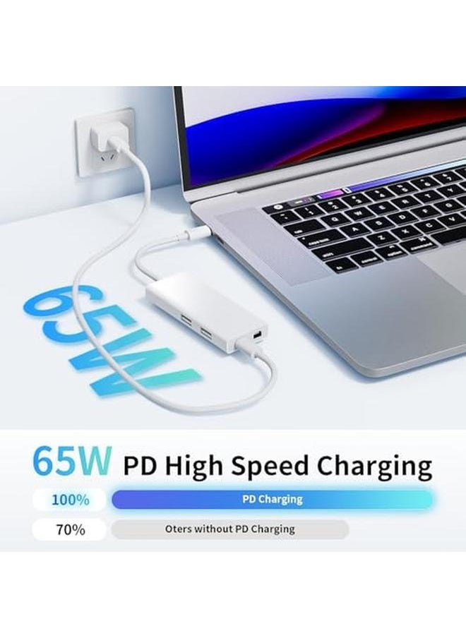 erorex - Usb C To Mini Displayport Adapter 4K 60Hz Usb Type C Thunderbolt 3 4 To Mdp Mini Dp Cable With Pd 65W Charging Port And 2 Usb 3.0 Port Ideal For Macbook Pro Air Imac Mac Mini - Image 1