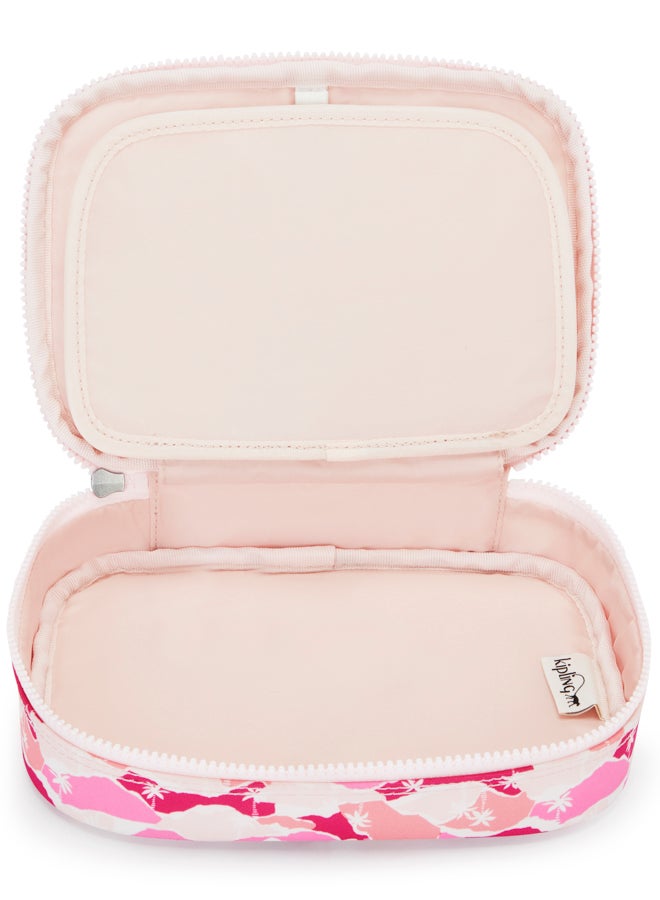 kipling 100 Pens Pink Palm Large Pencase I6002-1Bv - Image 3