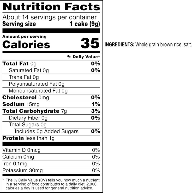 Quaker كعكات الأرز الكبيرة من كويكر، مملحة قليلاً - عبوة من 6 - Image 2