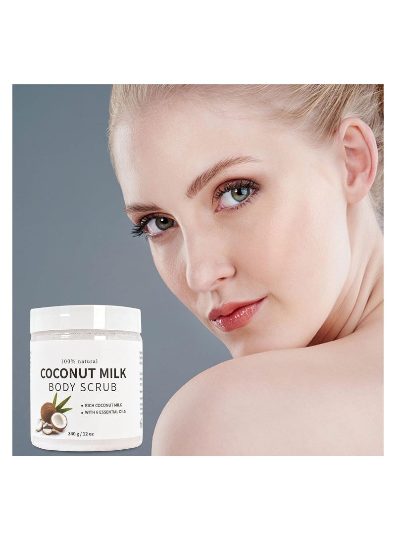 KASTWAVE Exfoliating Coconut Dead Sea Salt Body Scrub, Deeply Moisturizing and Exfoliating Body, Face, Hand, Foot Scrub, Gentle Non-Oily Smooth Body Scrub for Women Girls - 340ml - Image 5