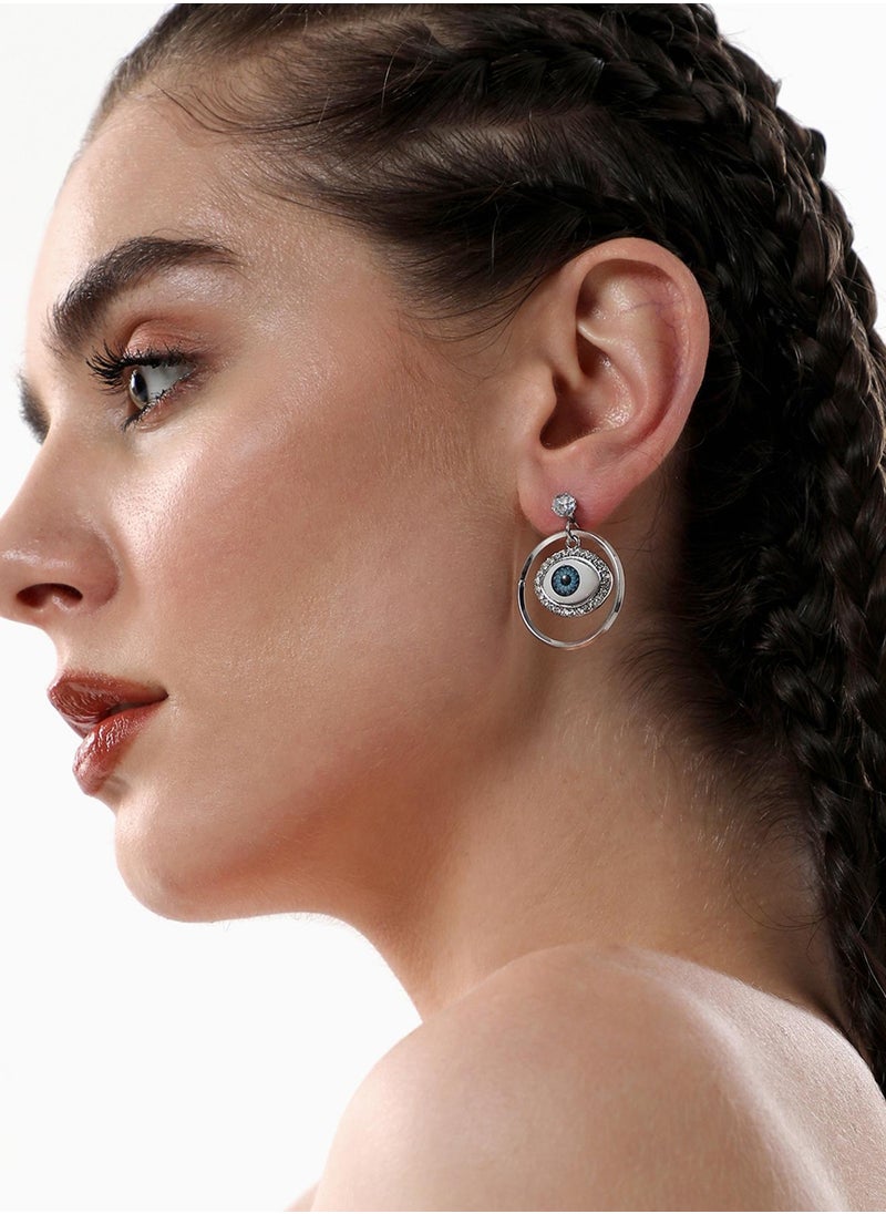 SOHI Artificial Stones Studded Contemporary Stud Earrings  - Image 3