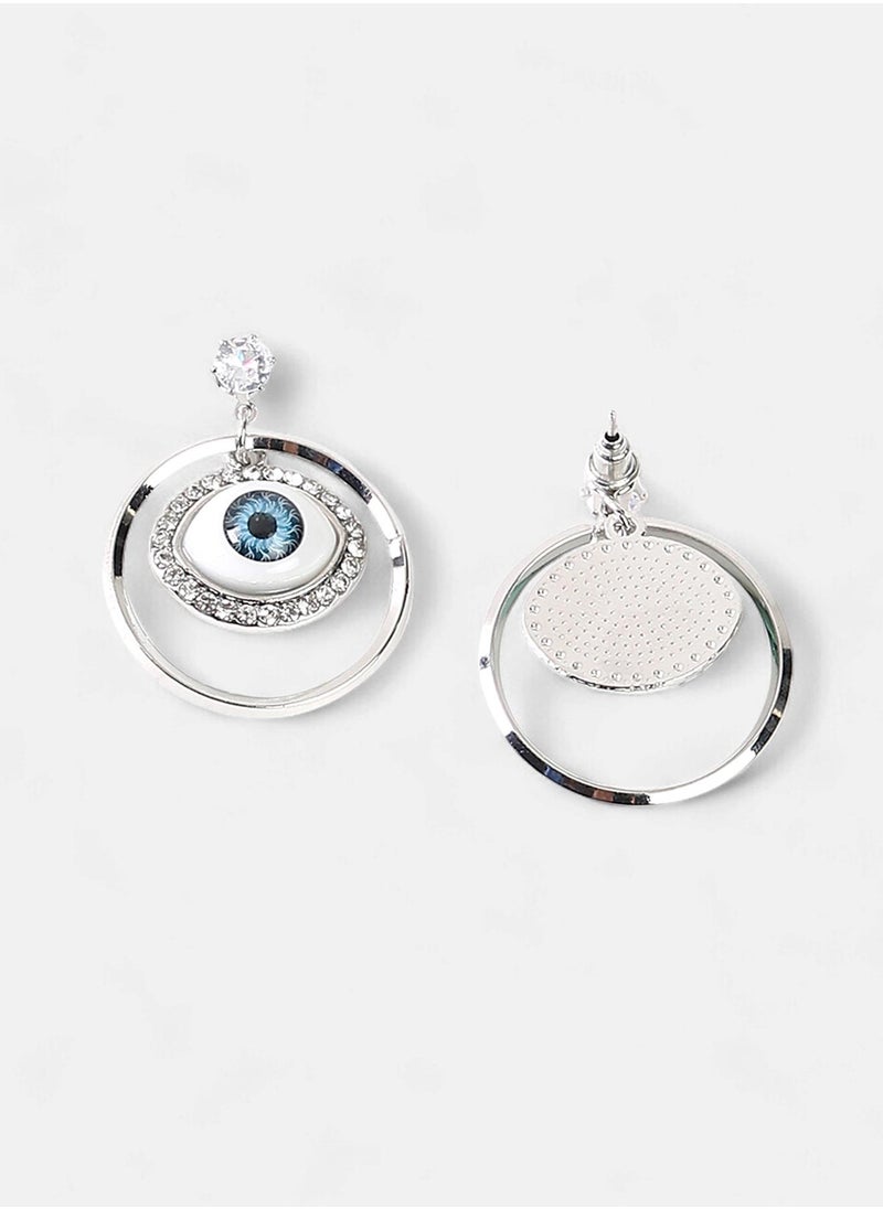 SOHI Artificial Stones Studded Contemporary Stud Earrings  - Image 5
