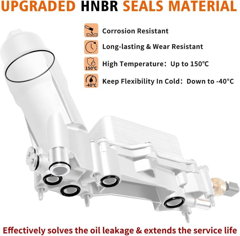 Oil Cooler Kit: Full 7075 Aluminum Construction - Enhanced Engine Protection Direct Fit Oil Filter Housing Assembly for 2012-2016 Jeep Dodge Chrysler 3.6L V6 Engines - Image 4