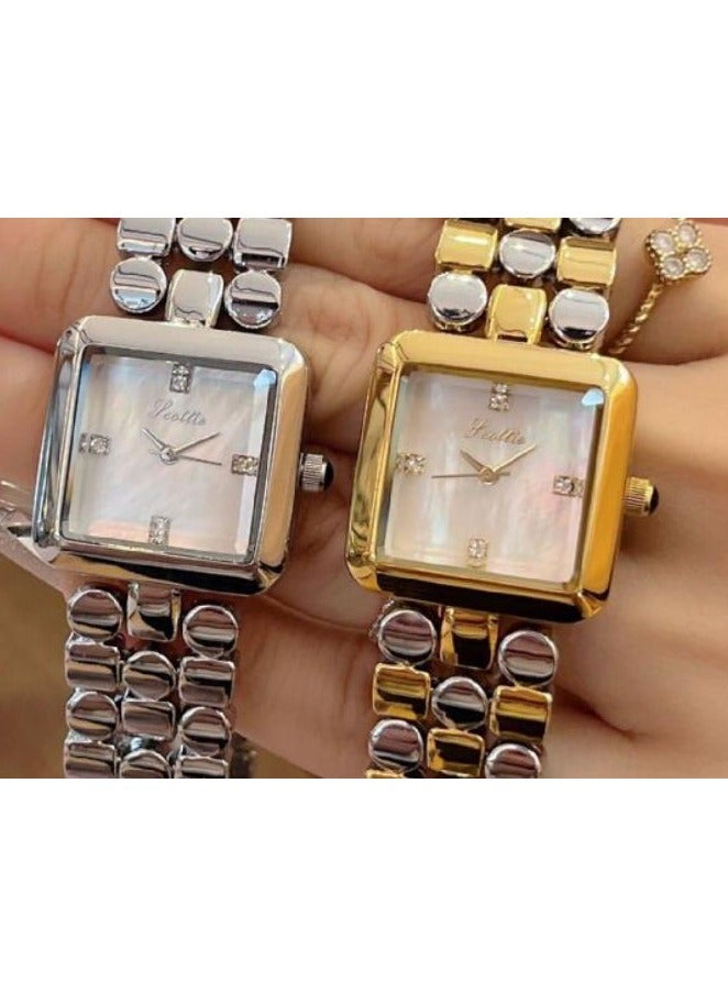 Scotties New Bracelet Watch Women's Square Beimu Face High Beauty Women's Watch Steel Belt Watch  - Image 4