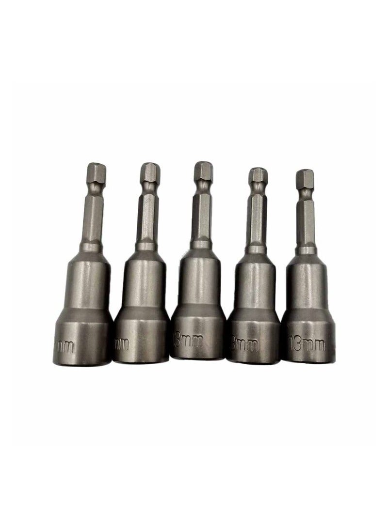 Senbang 13mm Drill Nut Socket, Magnetic Nut Socket For Drill, Strong Magnetic - Chromium-vanadium (CRV) 5 Pcs Set - Image 2