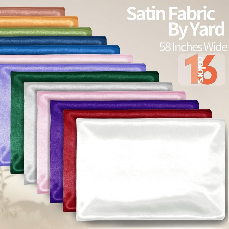 RR DESIGN Plain Silky Satin Dress/Pillow Cover/scrunches Fabric Plain Material Silk and Shine Fabric Material (Width:- 44")(White,1 Meter) (Baby Pink) - Image 4