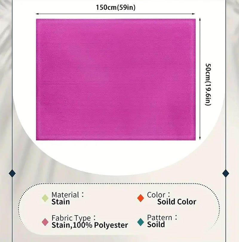 RR DESIGN Plain Silky Satin Dress/Pillow Cover/scrunches Fabric Plain Material Silk and Shine Fabric Material (Width:- 44")(White,1 Meter) (Baby Pink) - Image 2