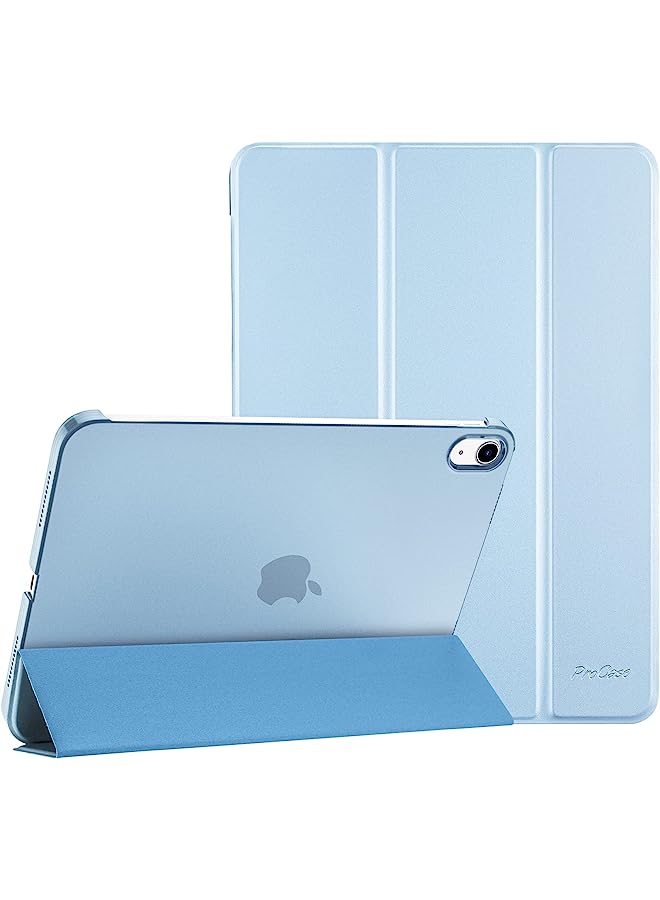 For Ipad 10Th Generation Case 2022 Ipad 10.9 Inch Case, Ipad 10 Case Slim Stand Hard Shell Back Protective Smart Cover For 10.9” Ipad 10Th Gen 2022 Release A2696 A2757 A2777 -Skyblue