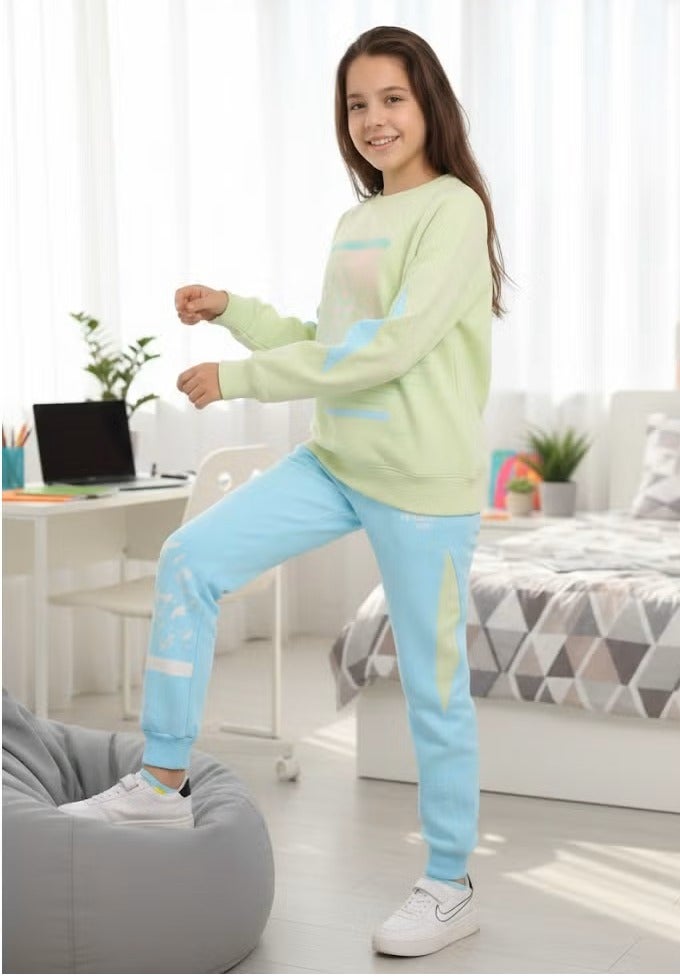 Macaw Girls 2-Piece Winter Outfit Set, 100% Cotton Padded Fabric, Thick Outer Layer, Anti-Pilling & Fade Resistant, Warm and Soft Set for Girls 6–12 Years - Image 1