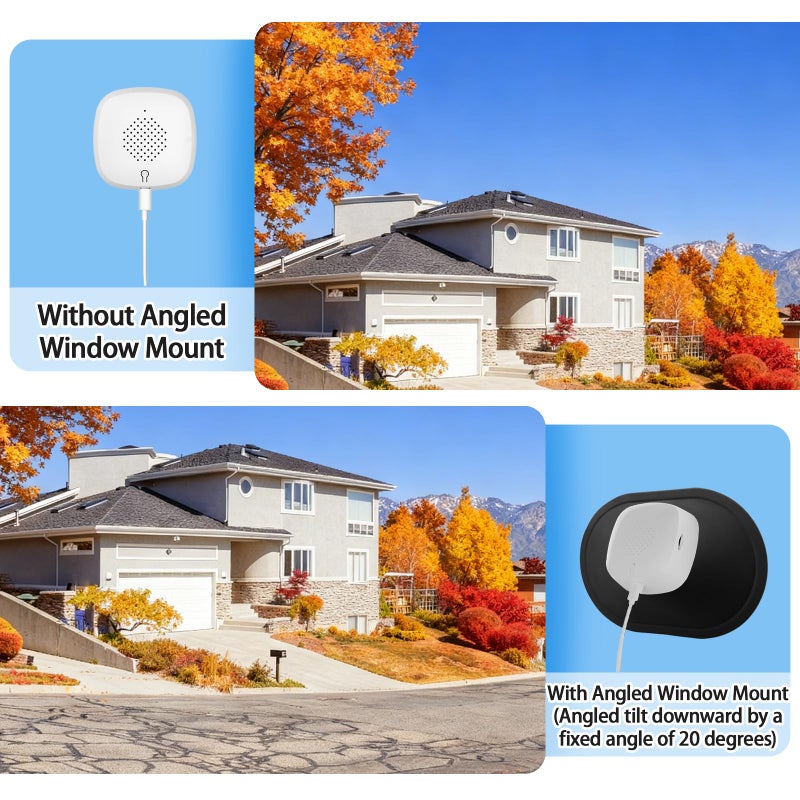 VANEST Angled Window Mount Compatible with Girafit Window Camera W150/W550s, Self-Adhesive Mount, Windows/Door Bracket Holder, Soft Silicone Adjustable Angle Tilt, Easy & Quick Install (1 Pack) - Image 4