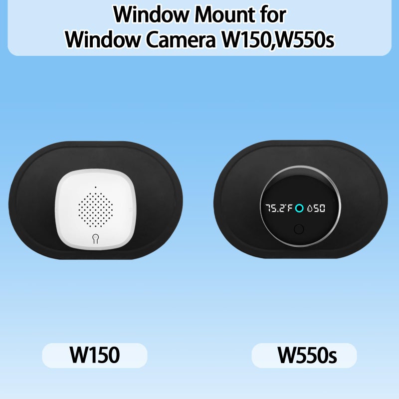 VANEST Angled Window Mount Compatible with Girafit Window Camera W150/W550s, Self-Adhesive Mount, Windows/Door Bracket Holder, Soft Silicone Adjustable Angle Tilt, Easy & Quick Install (1 Pack) - Image 2